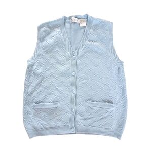 Light Blue Sleeveless Sweater Vest